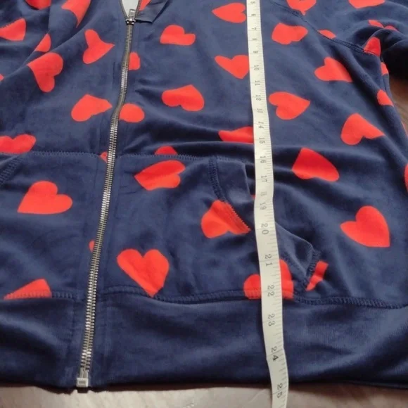 Torrid Red and Blue Hoodie Intimates Sleepwear, Size 0 (12/L) - Picture 9 of 11